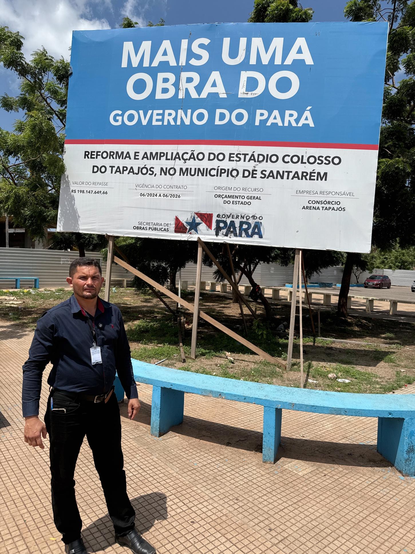 Estádio Colosso do Tapajós segue com obras atrasadas e sem previsão de conclusão